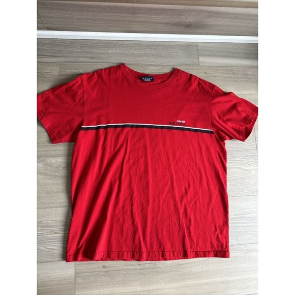 Vintage 90s Nautica Graphic Red Nautical NS-83 T-Shirt‎ Mens Size XL Made In USA - Picture 1 of 7